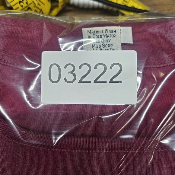 Peruvian Connection Top Womens S Burgundy Pima Cotton LS Designer Casual READ!!! - Picture 12 of 12